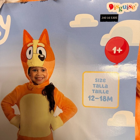 Bluey Bingo Toddler Dress Up Costume baby 12-18 months Disguise - Picture 3 of 4